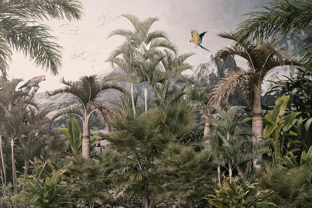 Aves sobre a selva — design completo