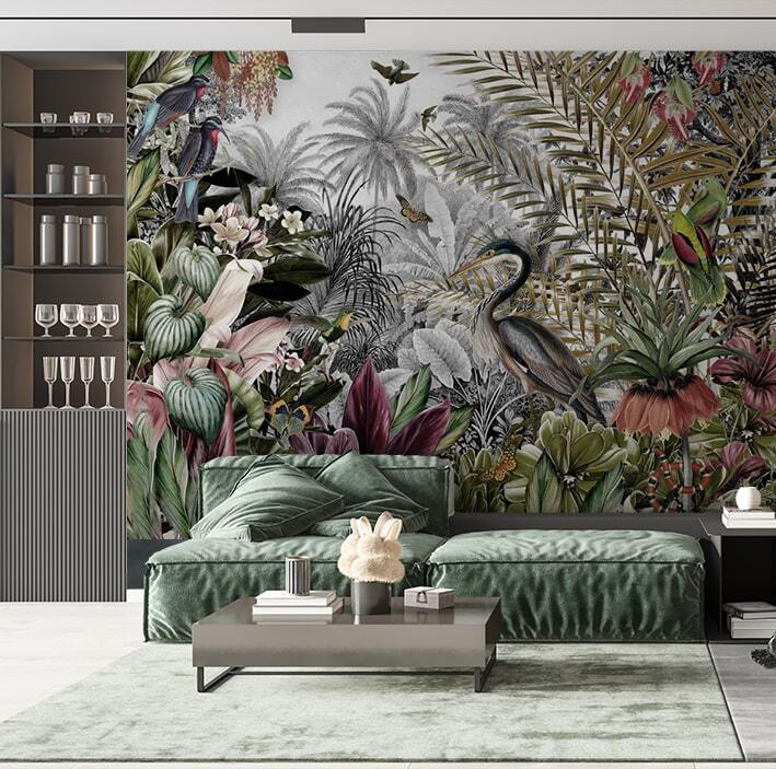 Garça entre folhas — interior 2