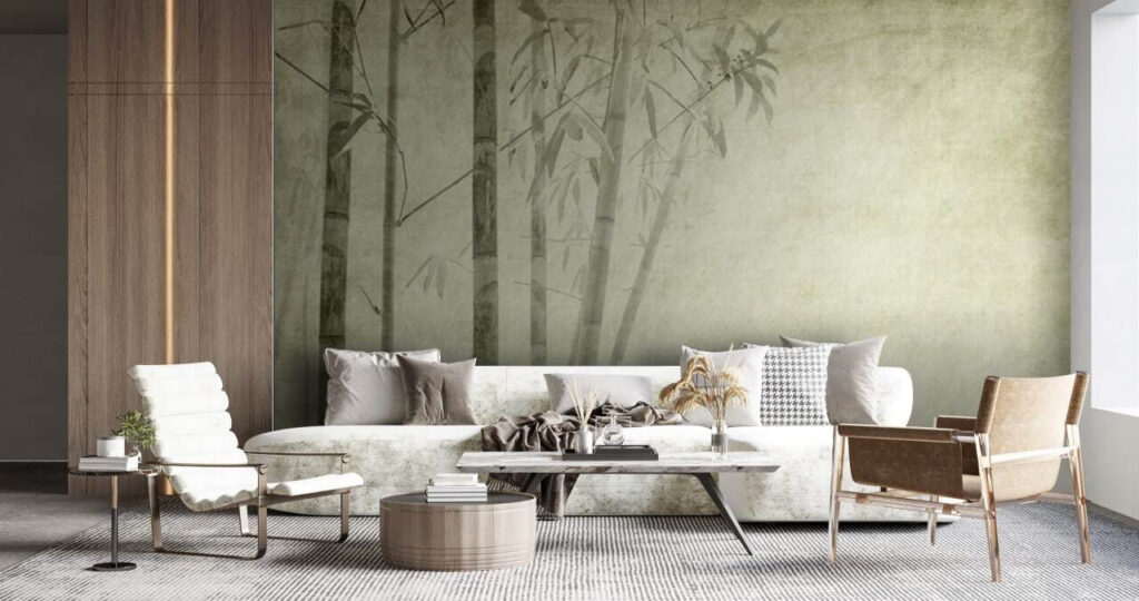 Bambu sobre areia — interior 3