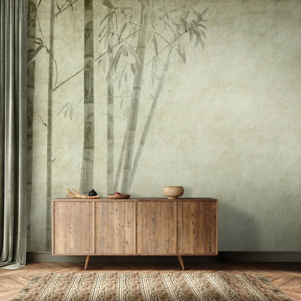 Bambu sobre areia — interior 1