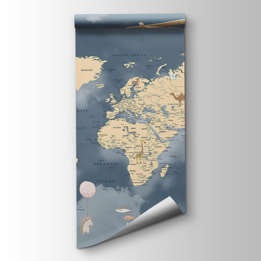 Viagens aéreas em mapa-mundo — vista do produto