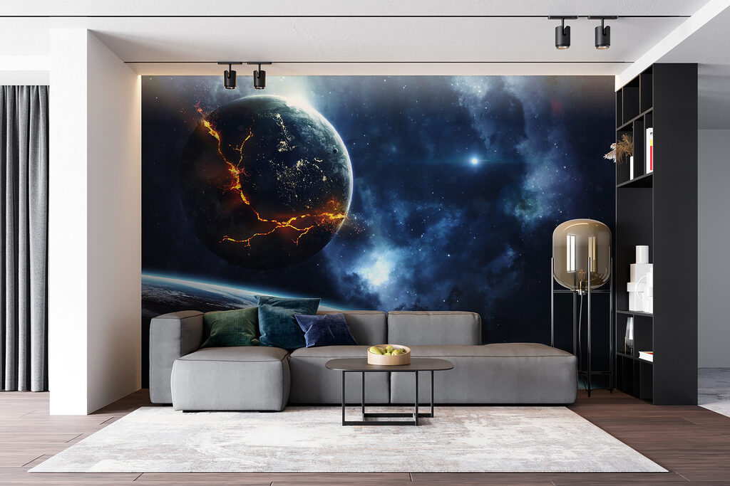 Planeta de fendas luminosas — interior 3