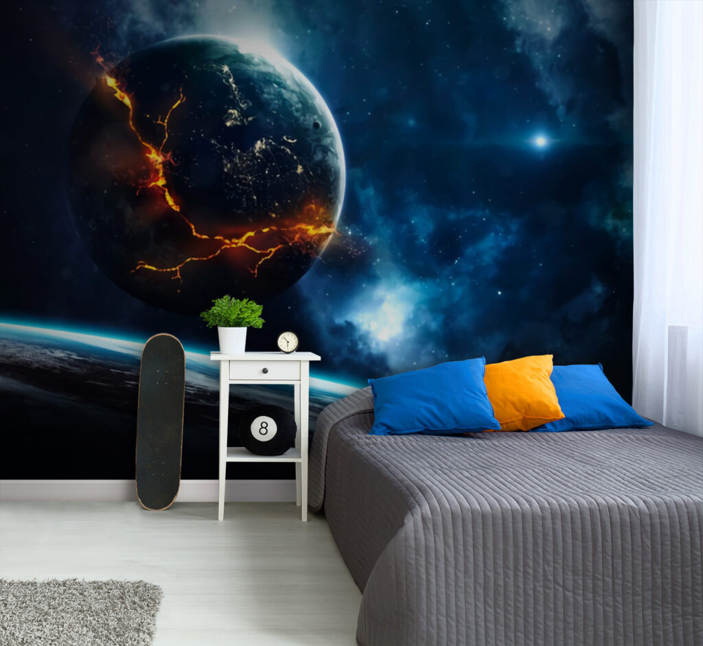 Planeta de fendas luminosas — interior 1