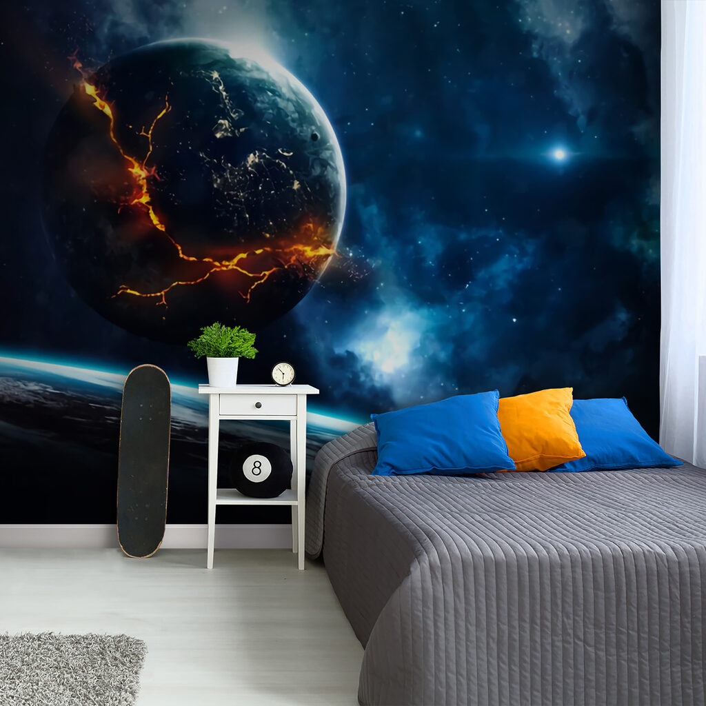Planeta de fendas luminosas — interior 4