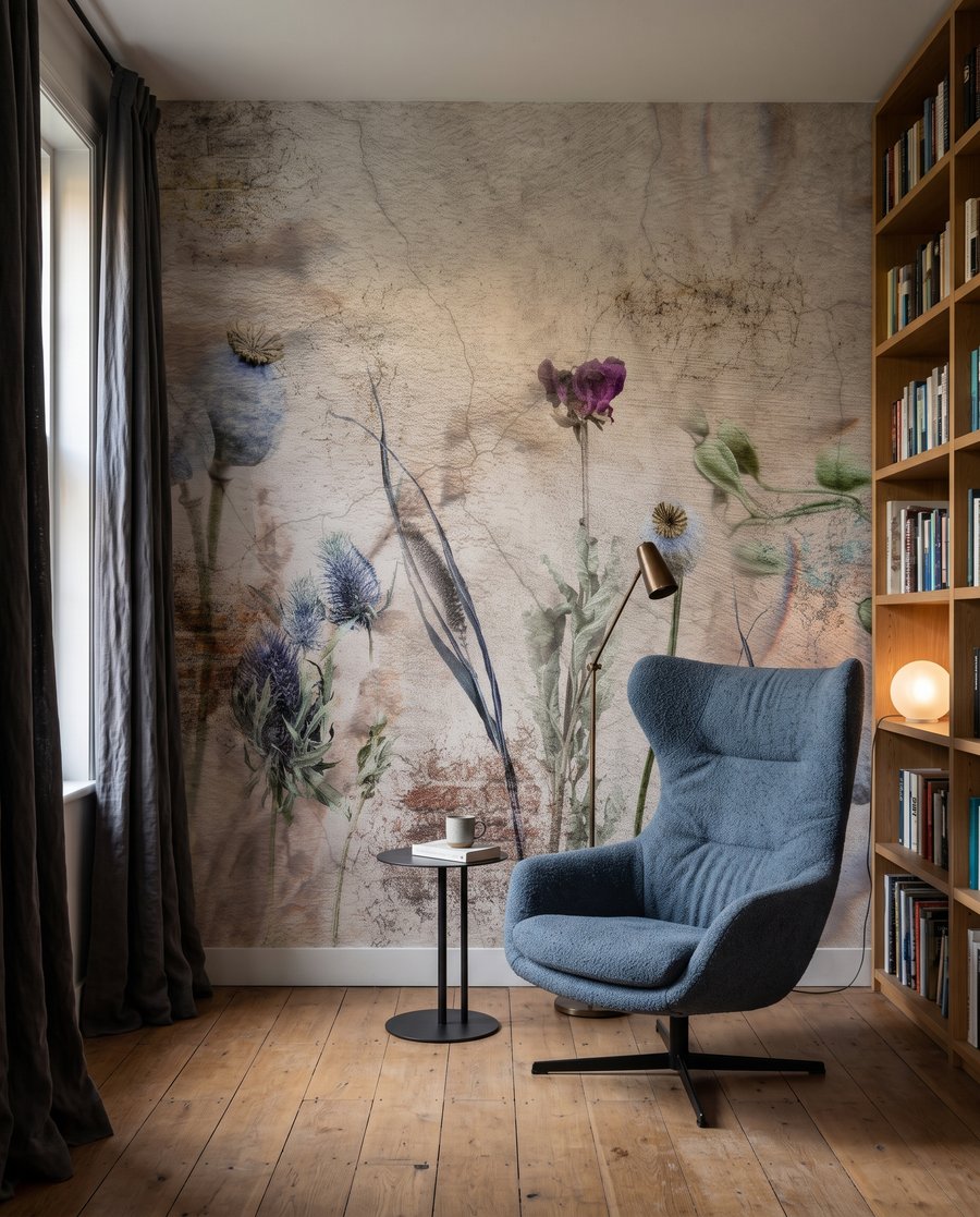 Cardos junto à parede — interior 3