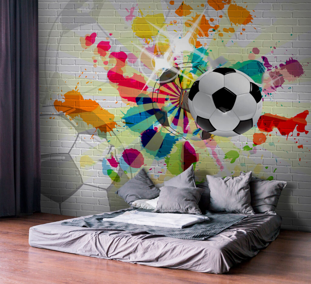 Bola sobre salpicos coloridos — interior 2
