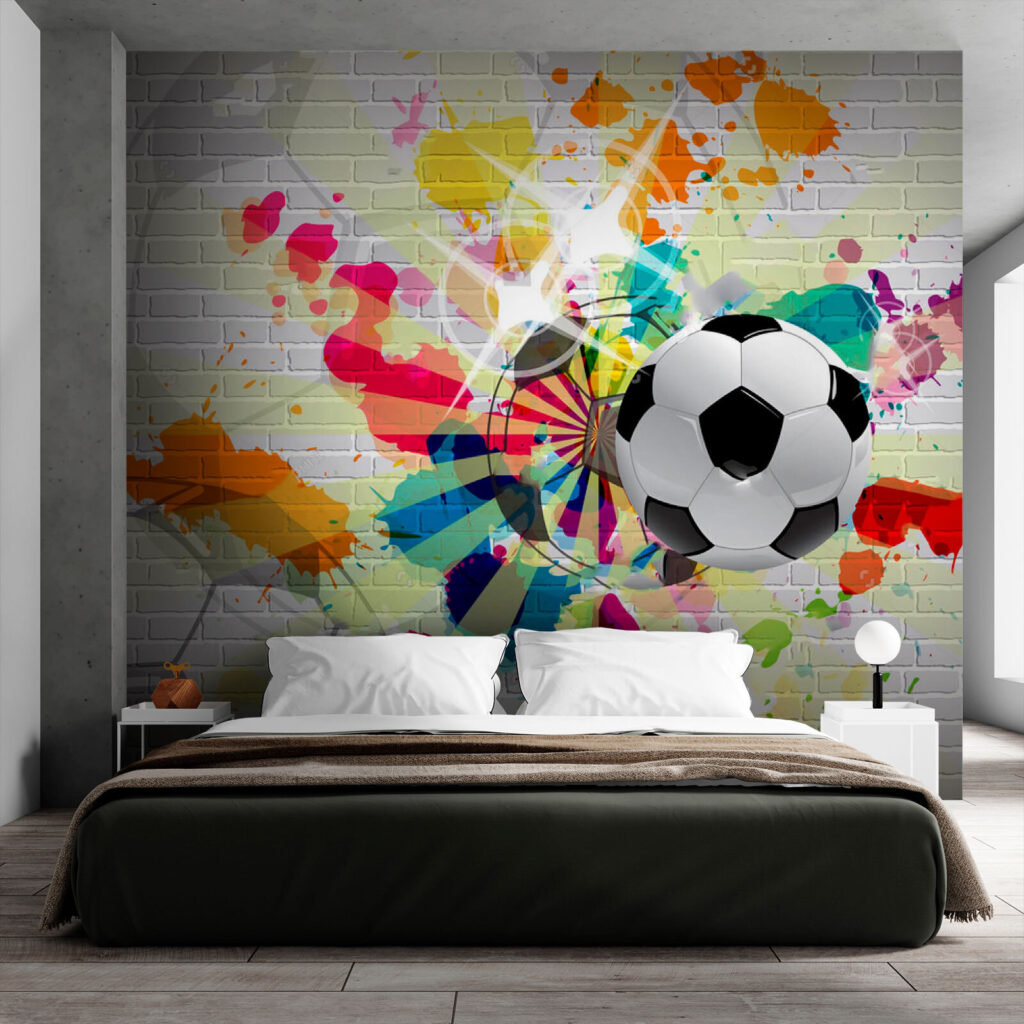 Bola sobre salpicos coloridos — interior 3