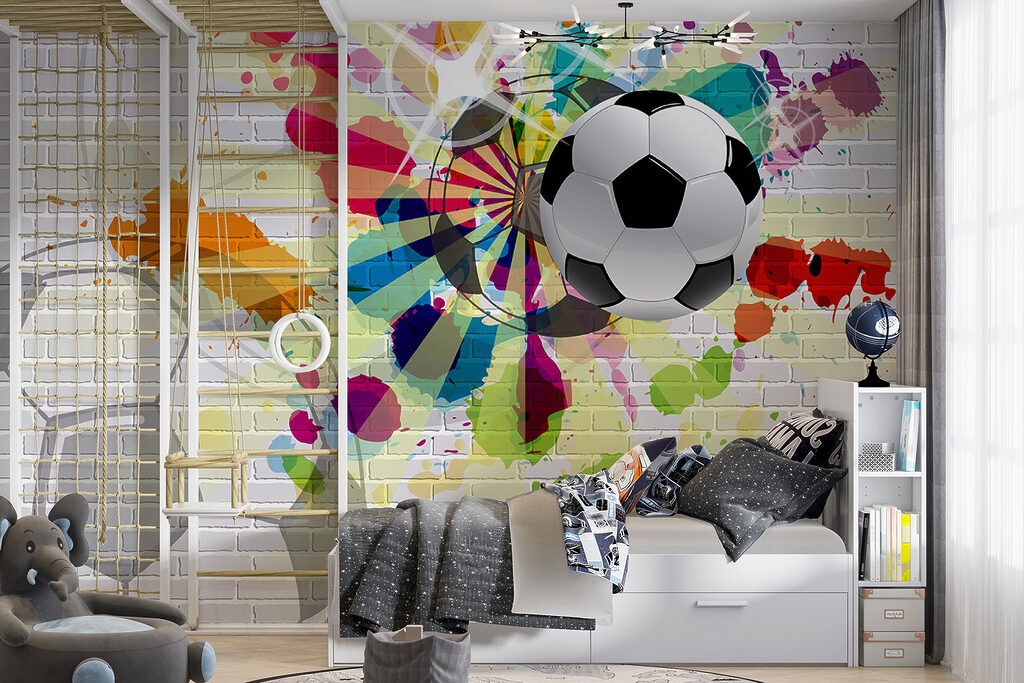 Bola sobre salpicos coloridos — interior 4