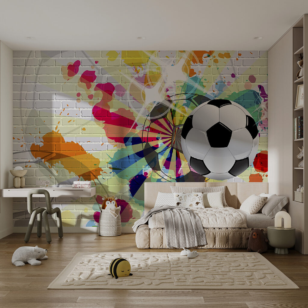 Bola sobre salpicos coloridos — interior 5