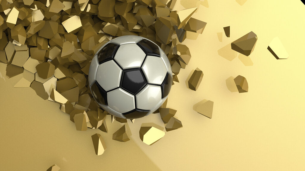 Bola num muro dourado — design completo