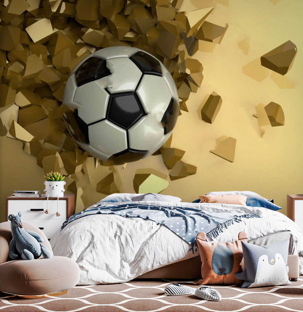 Bola num muro dourado — interior 1
