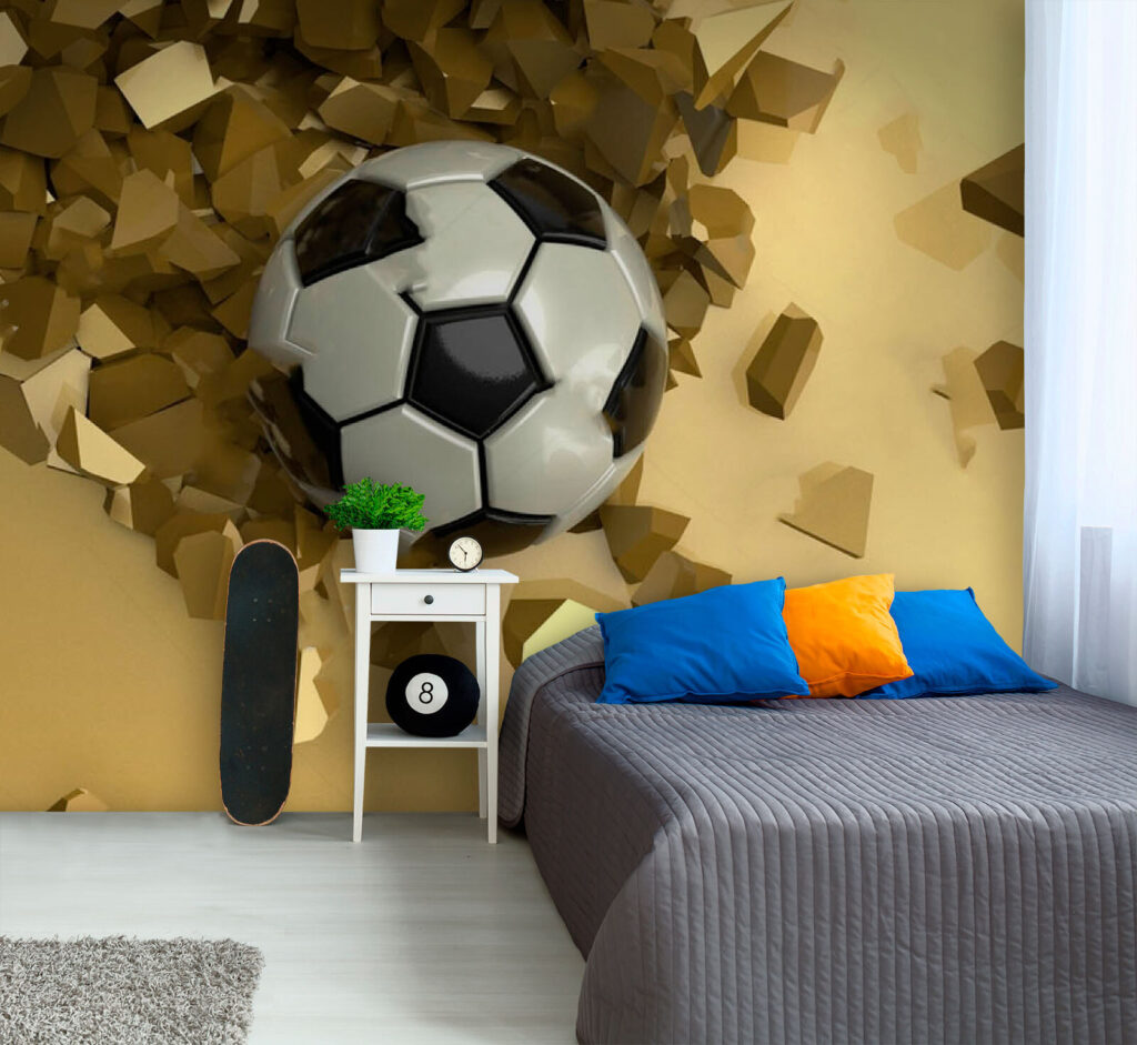 Bola num muro dourado — interior 2