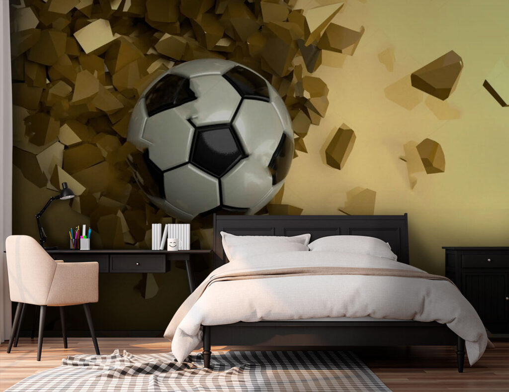 Bola num muro dourado — interior 3