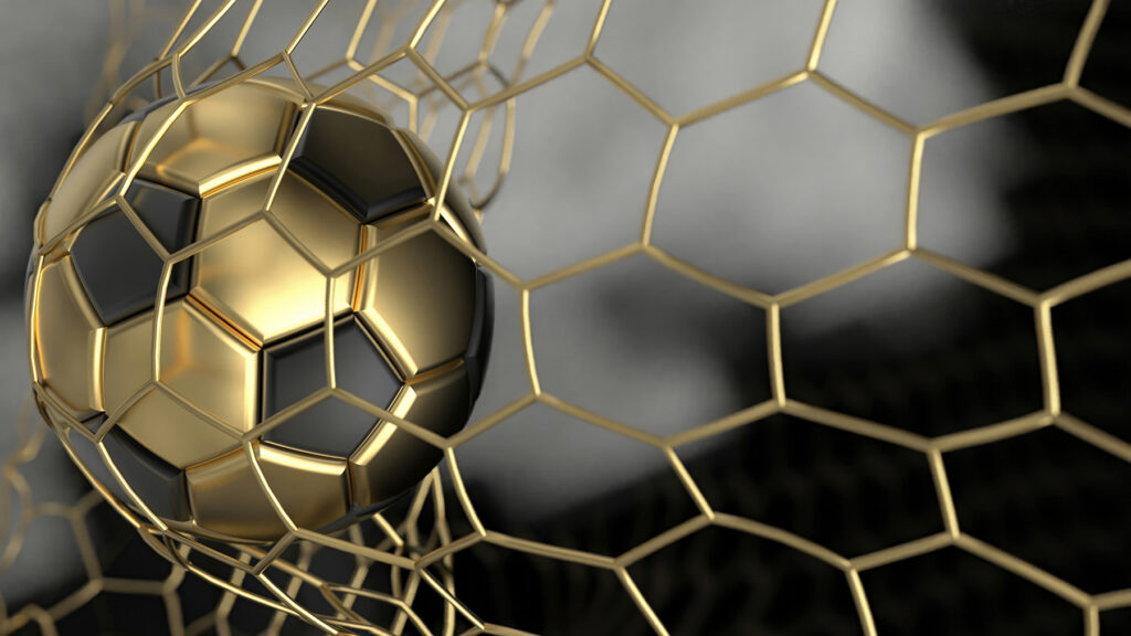 Bola dourada em movimento — design completo