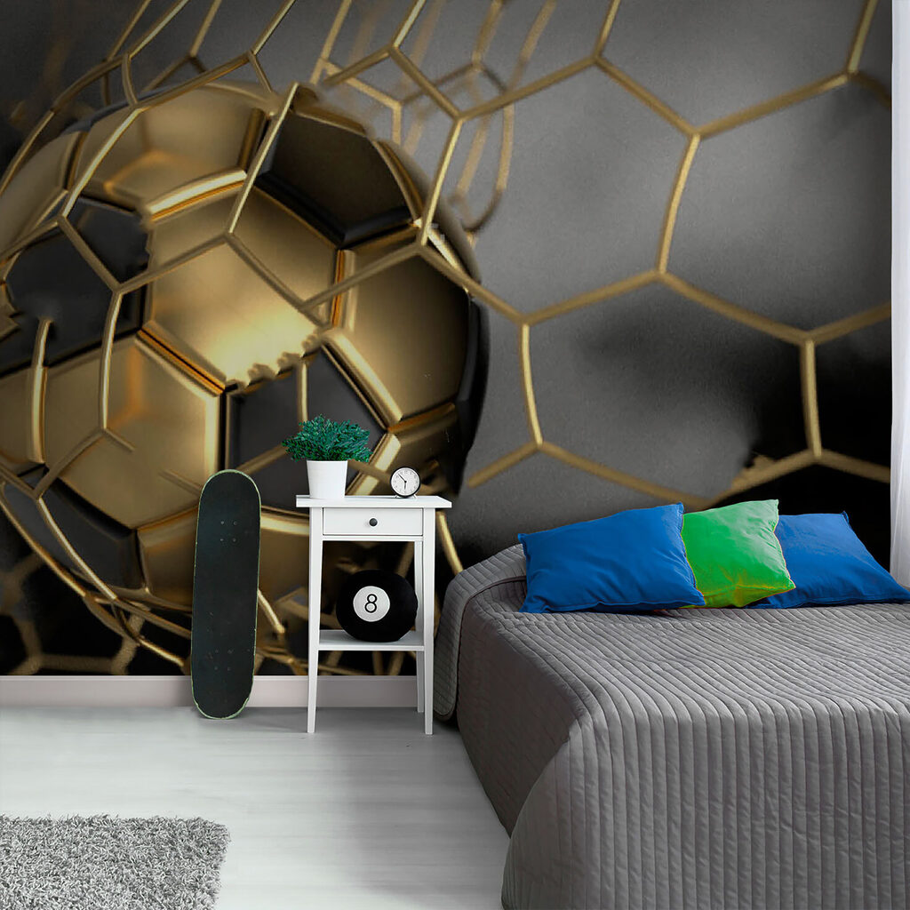 Bola dourada em movimento — interior 5