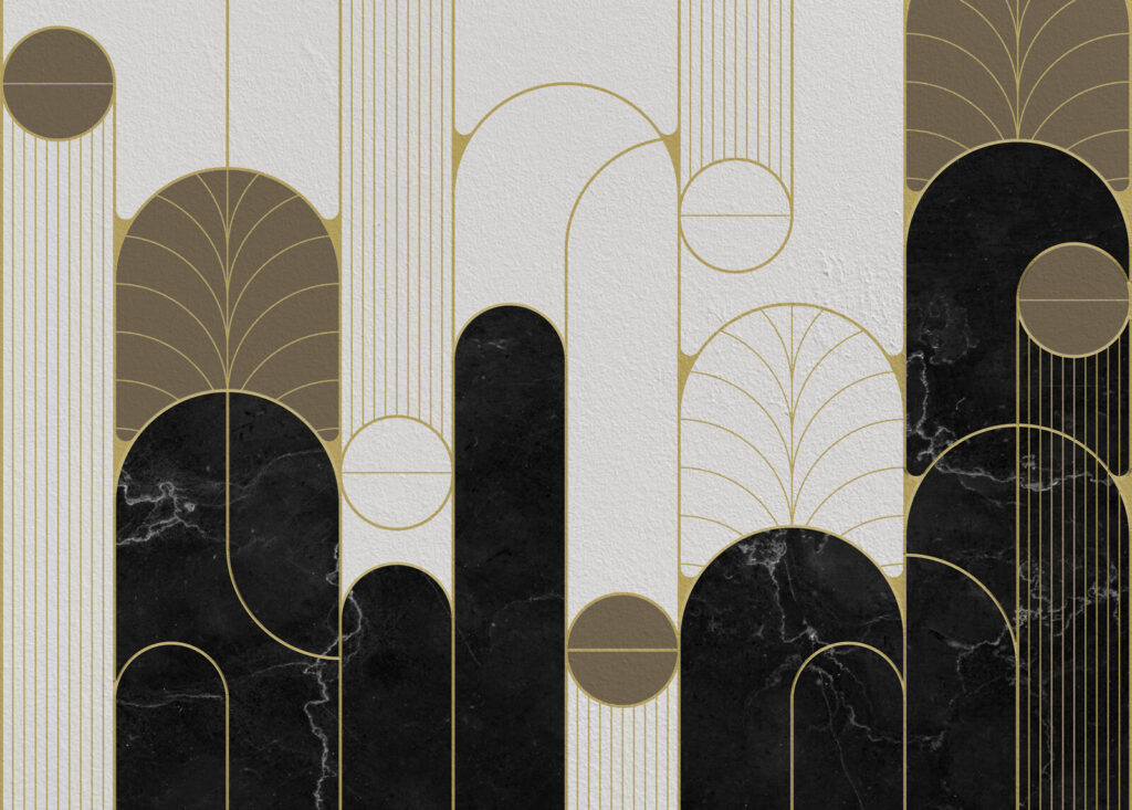 Arcos, círculos e folhas — design completo