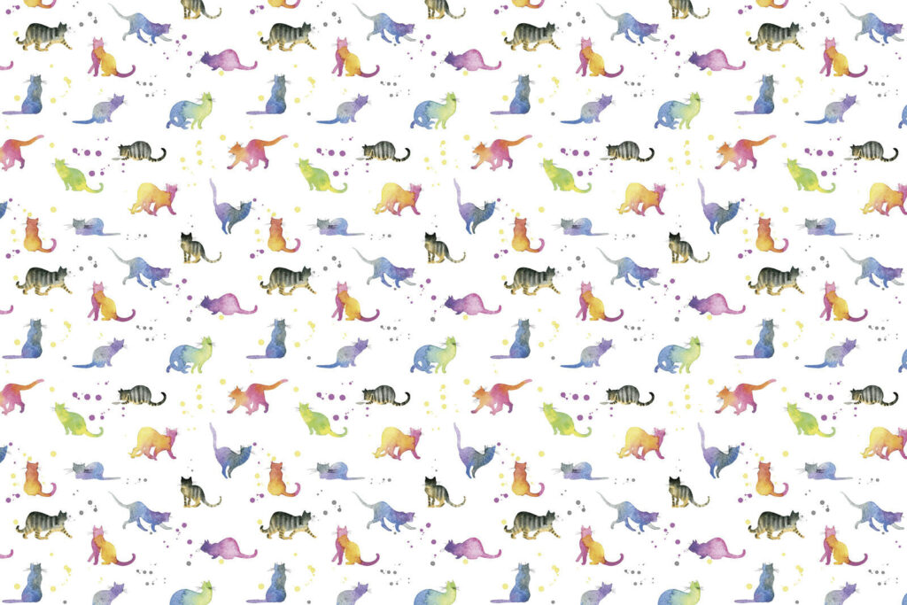 Gatinhos em aguarela — design completo