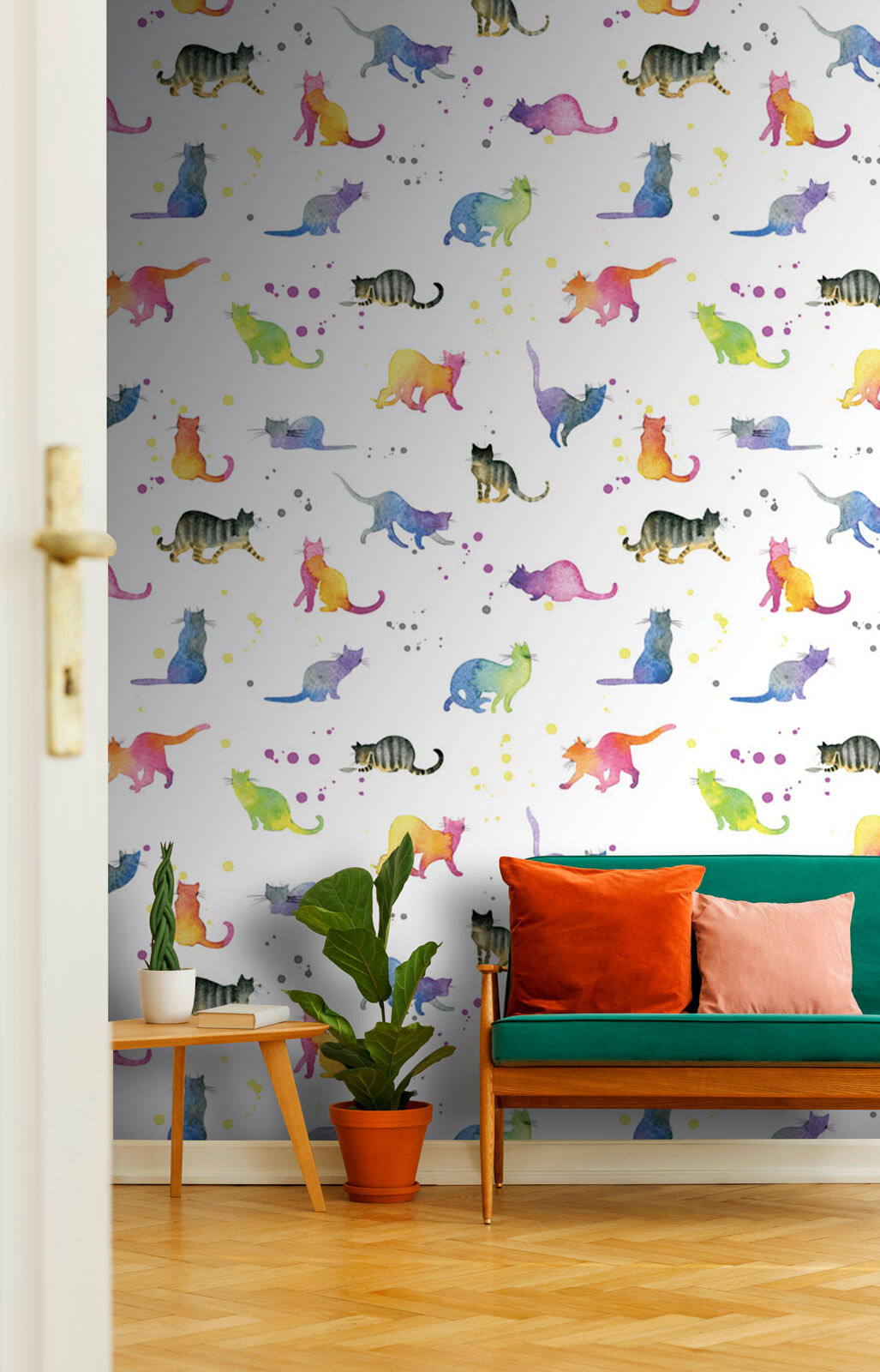 Gatinhos em aguarela — interior 3