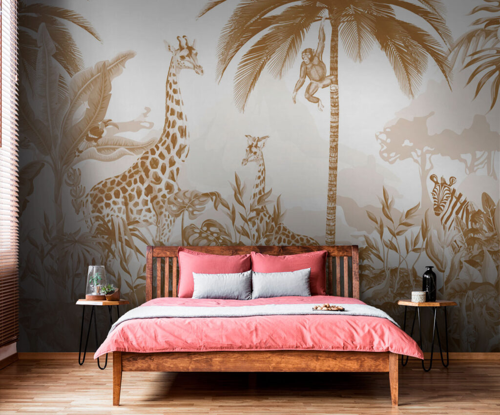 Girafas em verde dourado — interior 2