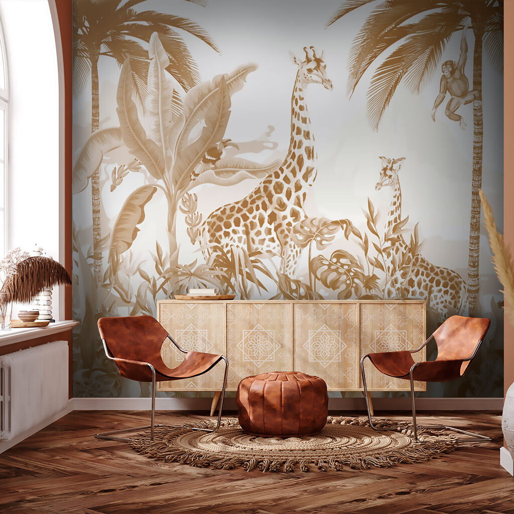 Girafas em verde dourado — interior 5