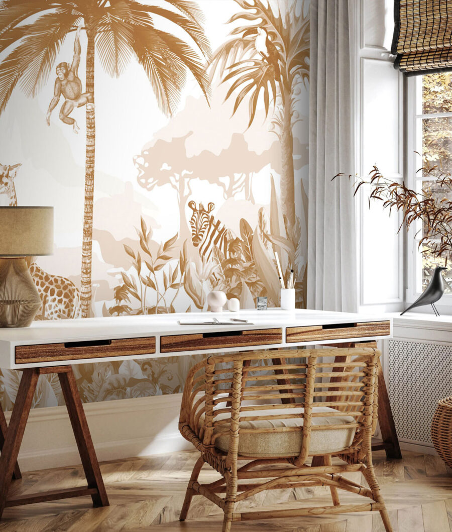 Girafas em verde dourado — interior 4
