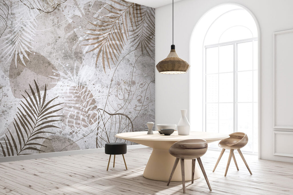 Folhas desgastadas sobre branco — interior 7