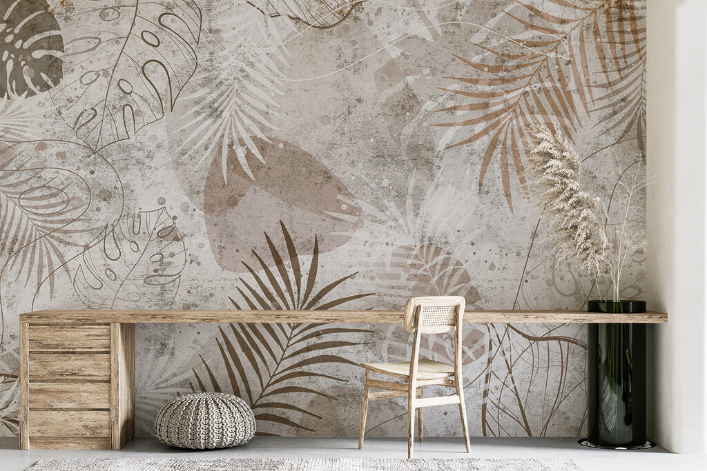 Folhas desgastadas sobre branco — interior 8