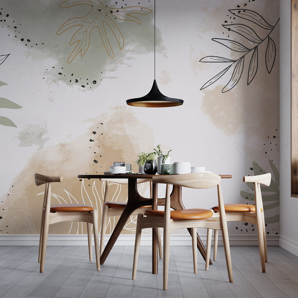 Folhas finas em aguarela — interior 4