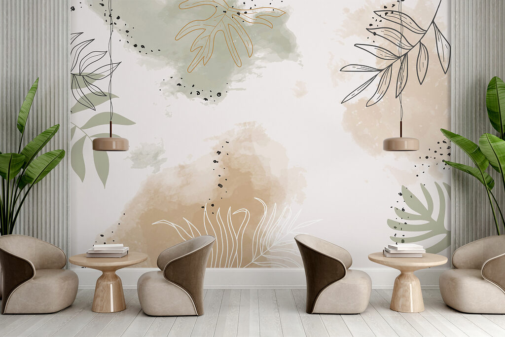 Folhas finas em aguarela — interior 5