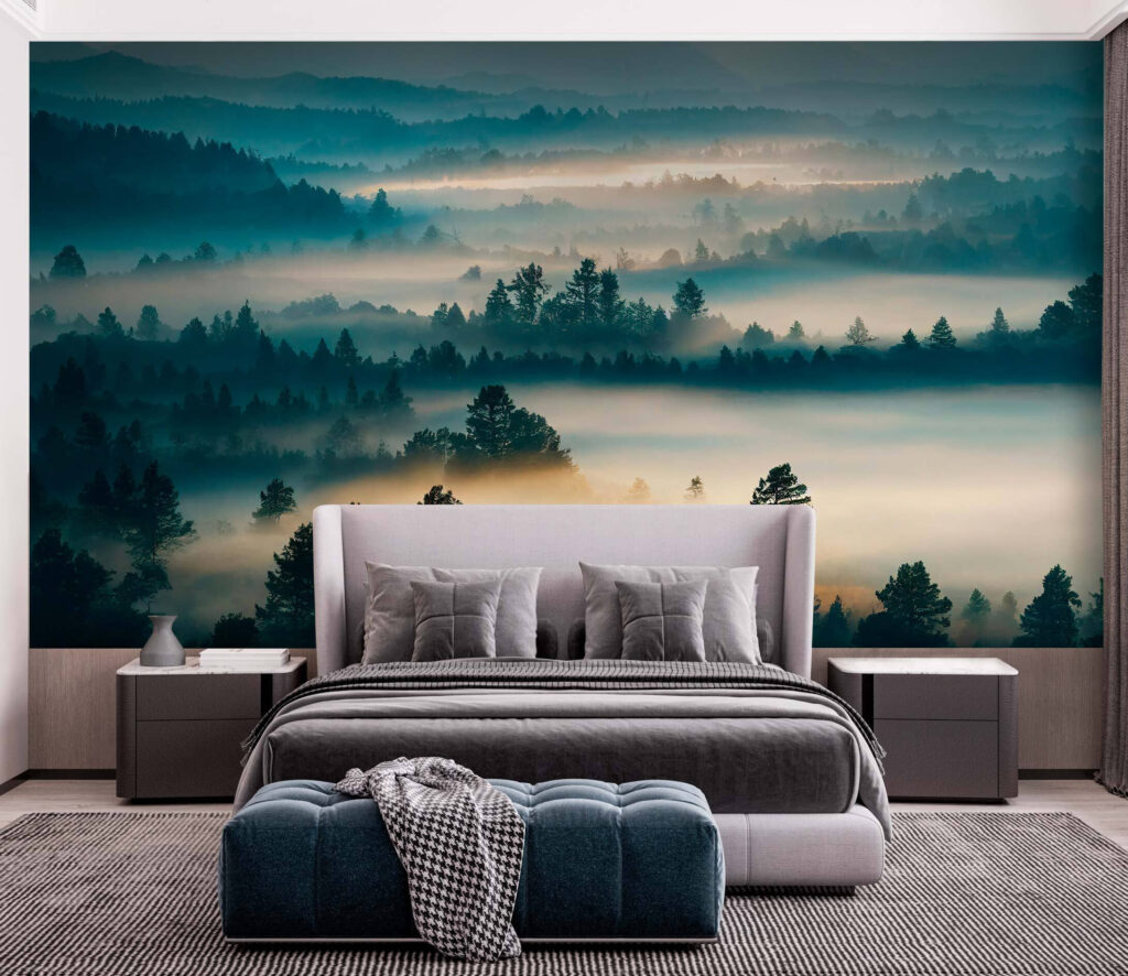 Neblina entre colinas azuis — interior 2
