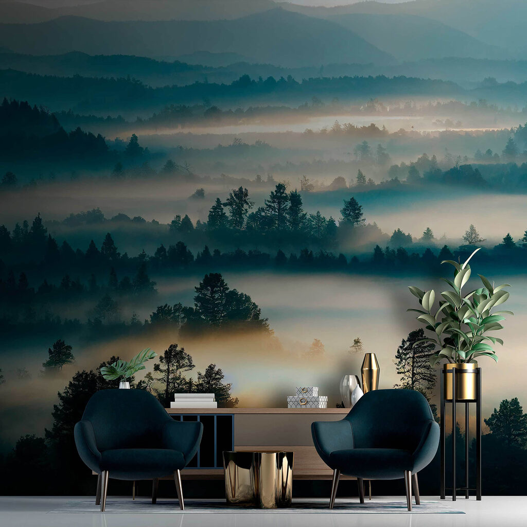 Neblina entre colinas azuis — interior 4