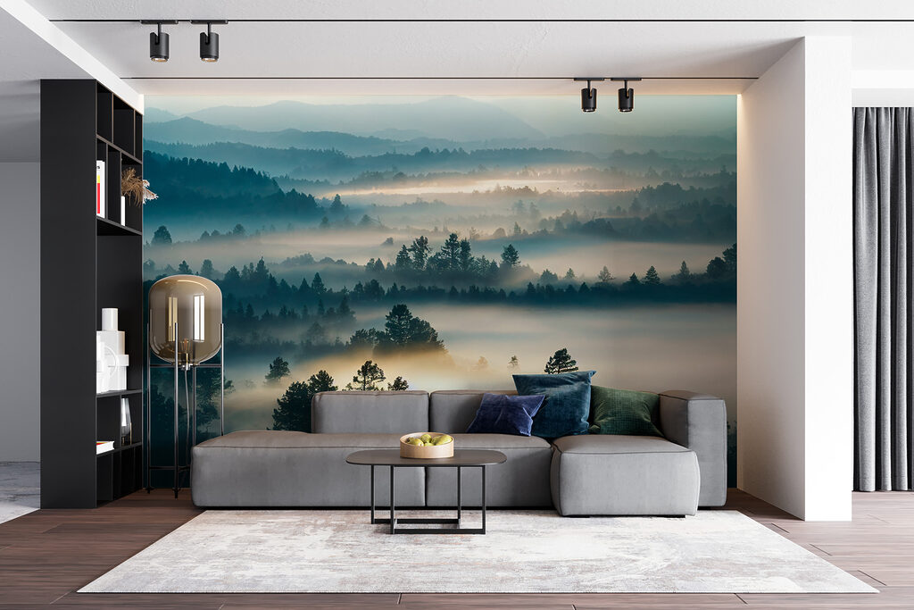 Neblina entre colinas azuis — interior 5