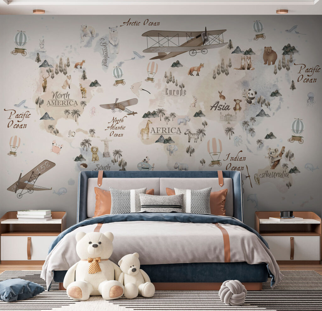 Mapa animal com aviões — interior 2