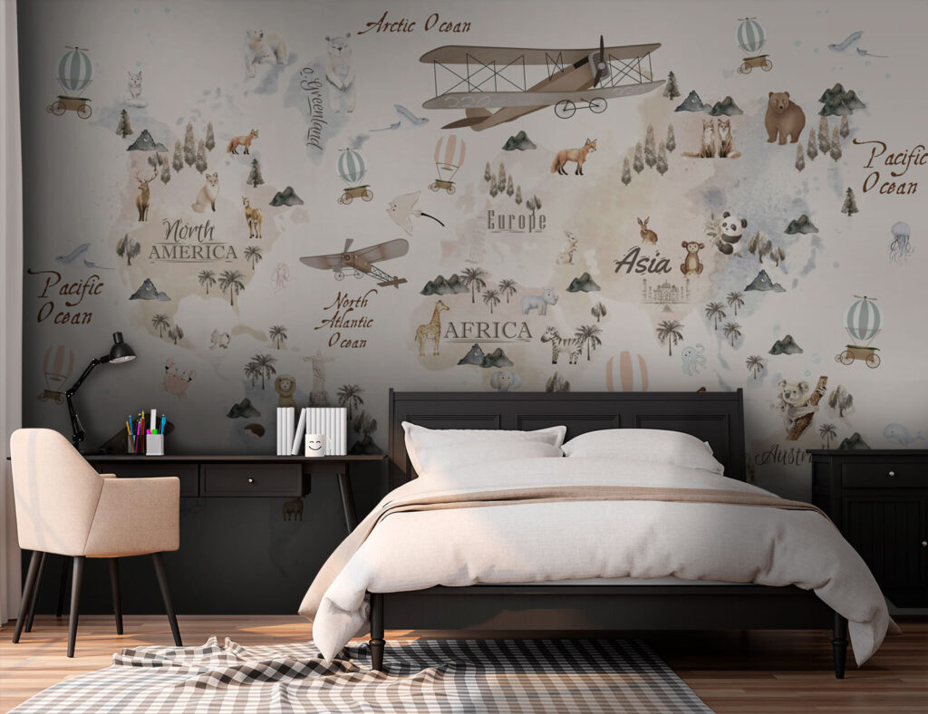 Mapa animal com aviões — interior 3