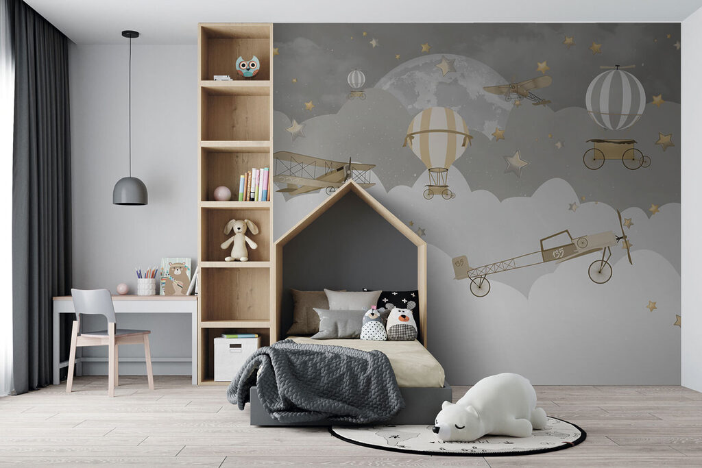 Balões sobre nuvens cinzentas — interior 6