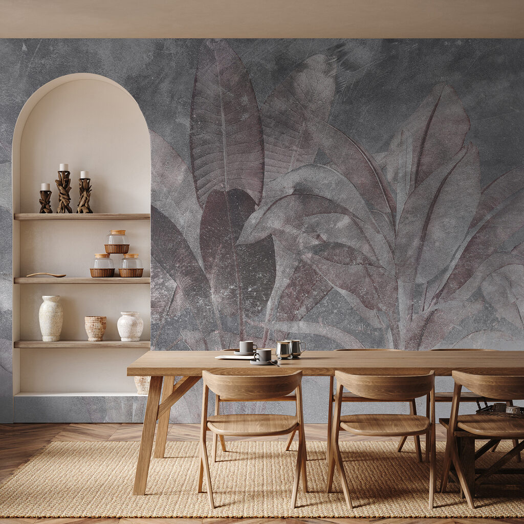Folha tropical na névoa — interior 1