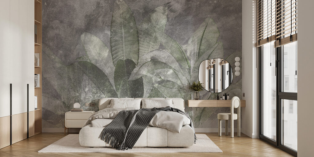 Folha tropical na névoa — interior 1