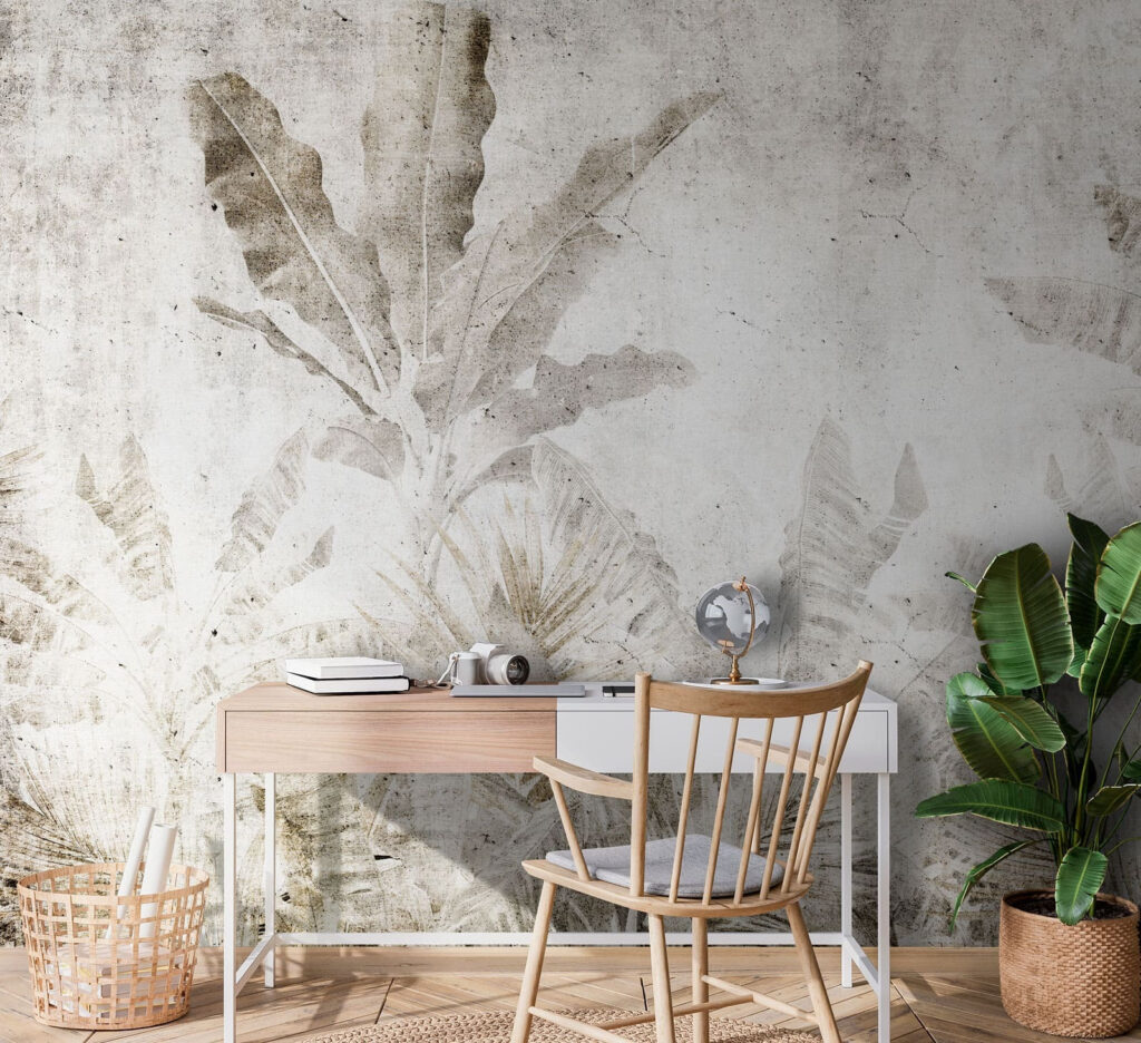 Folhagem tropical sobre branco — interior 1