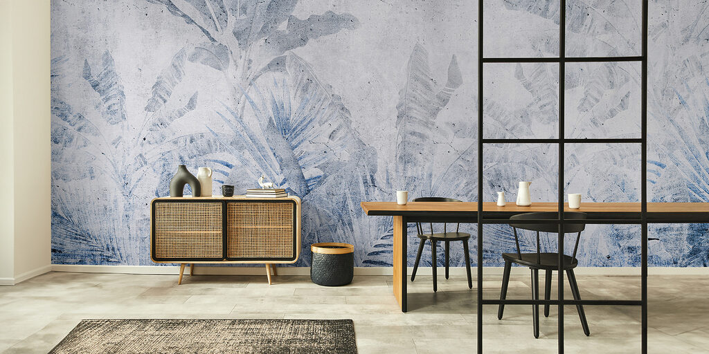 Folhagem tropical sobre branco — interior 1