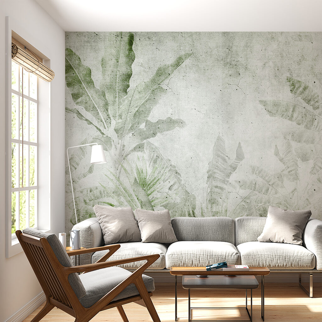 Folhagem tropical sobre branco — interior 3