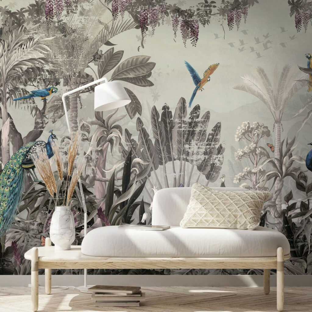 Aves azuis na selva — interior 1