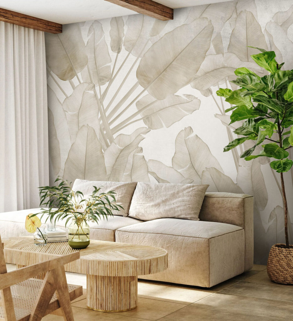Folhagem tropical bege — interior 4