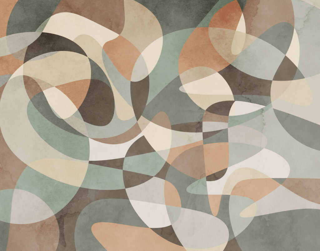 Curvas em tons terrosos — design completo