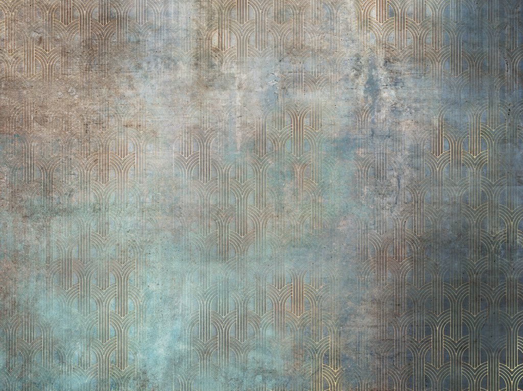 Azul com vestígios quentes — design completo