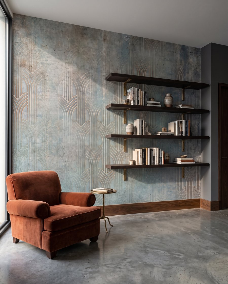 Azul com vestígios quentes — interior 5