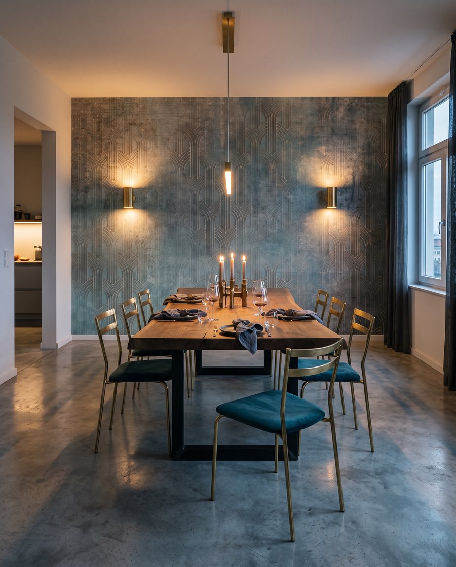 Azul com vestígios quentes — interior 7