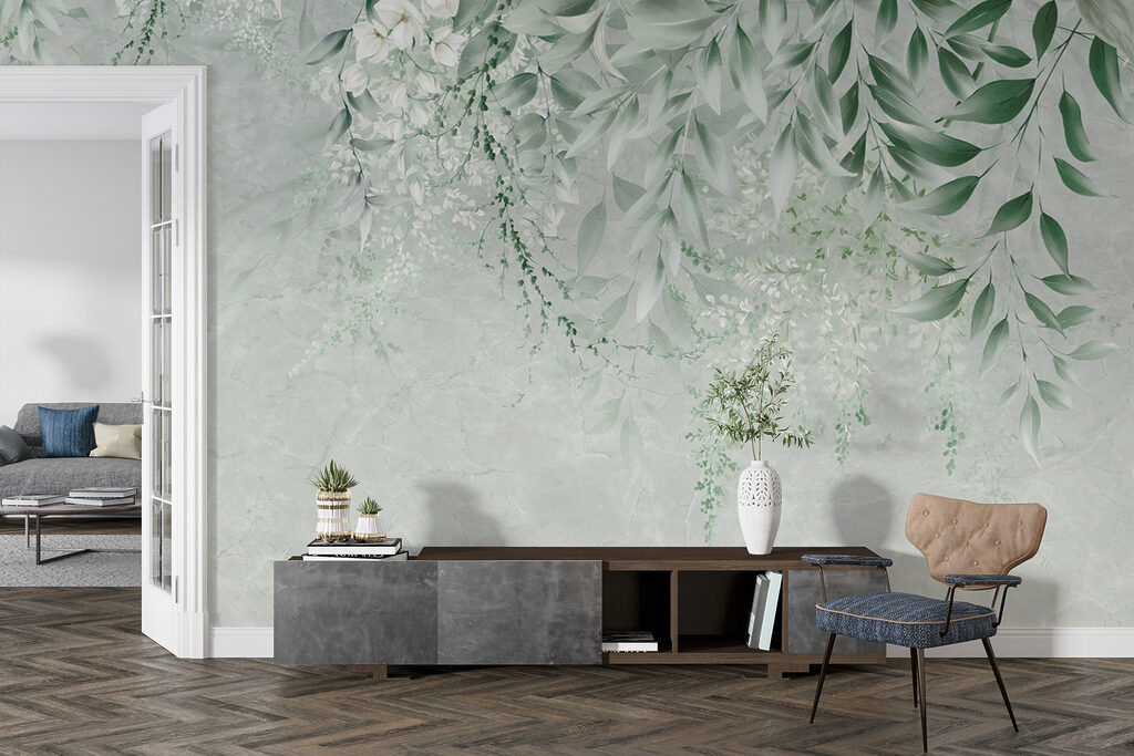 Ramos suspensos em verde-claro — interior 7