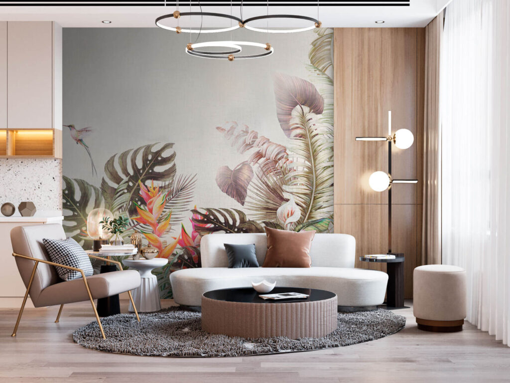 Flores tropicais na base — interior 3