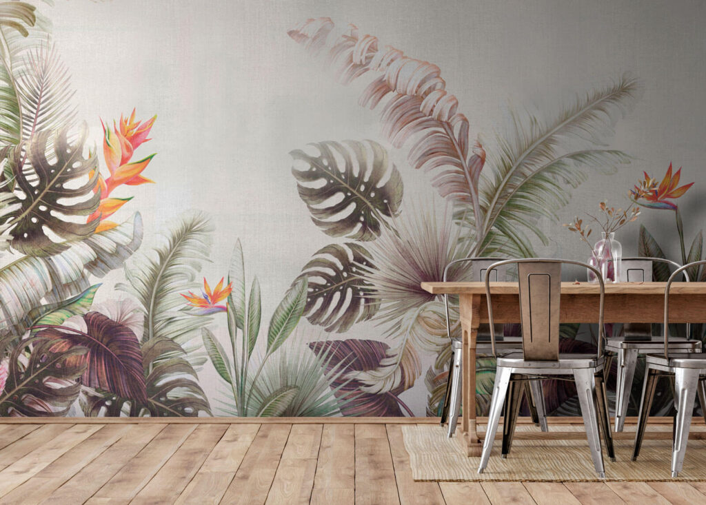 Flores tropicais na base — interior 1