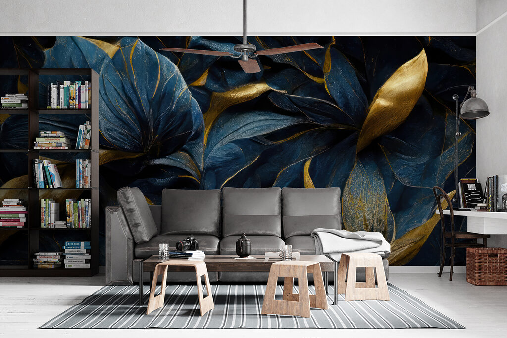 Flores escuras sobre preto — interior 7